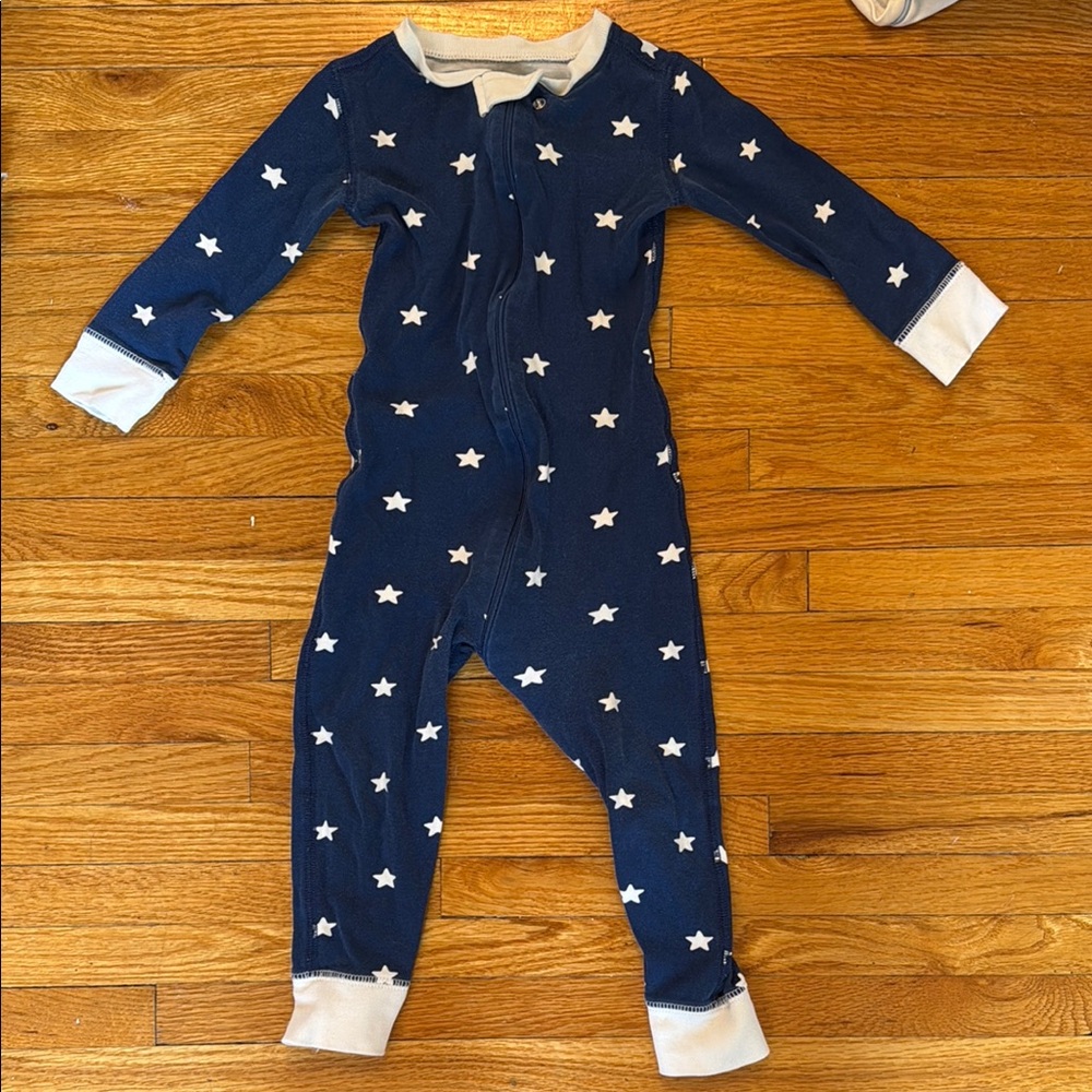The Beaufort Bonnet Company Blue and White Footies One Piece